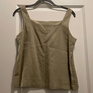Ellen Figg Beige Sleeveless Top